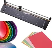 A2 Paper Cutter, A2 Rotary Paper Trimmer Cutter, Cutting Width 60Cm/23.6in, Can Cut 1Mm/10 Sheets of Paper, Can Cut Different Materials, Rust-Proof Metal Panel, for Printing Shops, Schools