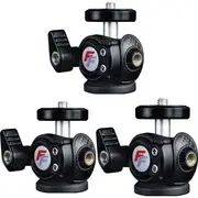3x FireFly FBH-K2 Rotatable Ball Head For 1/4'' Thread Tripods 5x5.6cm Black