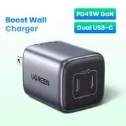 【US Plug】 GaN 45W USB Charger QC 3.0 Fast Charger for IPhone 15 Samsung S24 S23