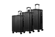 Mazam 3PCS Luggage Suitcase Trolley Set Travel TSA Lock Storage ABS Case Black