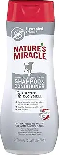 Nature's Miracle Hypoallergenic Shampoo & Conditioner, 473ml, No Wet Dog Smell, Gentle Formula, Locked in Moisture, Unscented