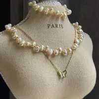 在飛比找momo購物網優惠-【KARAT】天然珍珠項鍊 + 手鍊 超值3件組