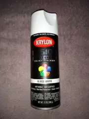 12oz Krylon K02727007 White Fusion All-In-One Paint & Primer Spray Gloss