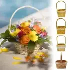 Rabbit Ear Mini Flower Pot Woven Flower Basket Vegetable Basket Home