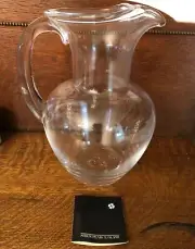 NIB Simon Pearce Glass Meriden Pitcher 11" Tall
