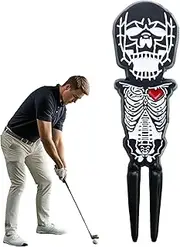 Lmyit Golf Green Repair Tool - Skull Shape Ball Marker Divot Tool | Zinc Alloy Fork Accessories Portable Golfing Supplies for Green Turf Court Collector