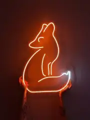Cute Fox Flex LED 22"x15" Neon Sign Light Lamp Beer Bar Wall Decor