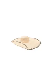 whipstitch-detailing raffia hat 58 Nude