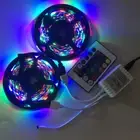 10M 2x5M 3528 SMD RGB 600LEDs LED Strip Lights Lamp 24Key IR remote Controller