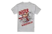 Dexter Mens Blood Never Lies T-Shirt (Sport Heather) - UTTV7104
