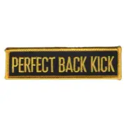 Martial Arts Embroidered Badge - Perfect Back Kick Merit Gi Patch Uniform Suit