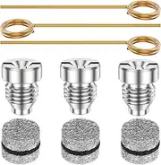 Orifice Nozzle and Foam Maker Meshes Kit, 3Pcs Stainless Steel, 1.1mm, Threaded, 4000 PSI, Needle Valve, Cleaning Accessory, Silver