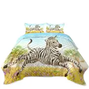 Animal Design for Kids Happy Little Zebra Coverlet