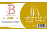 Billionaire Soft Gel Tips Box Nail False Fake Medium Stiletto - 600pcs
