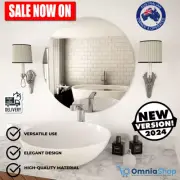 Bathroom Frameless Wall Mirror Round 60cm Bedroom Living Room Minimalistic Decor
