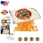 16” Rectangular Pizza Stone Set with Durable Rack for Ultimate Baking Experience