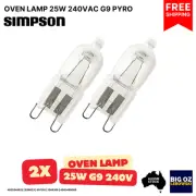 2-pack Halogen Lamp 25W 240V G9 for Simpson Oven PN:607291-Free Post · OEM Grade