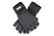 Dents Mens Thinsulate Lined Fingerless Knit Gloves with Rollover Cuff
