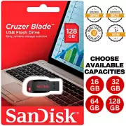 Sandisk 16GB 32GB 64GB 128GB Cruzer Blade Flash Drive Memory Stick USB Lot Pack