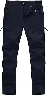 [YSENTO] Men's Cargo Hiking Pants Water Resistant 6 Zipper Pockets Ripstop 4-Way Stretchy Quick Dry Work Pants