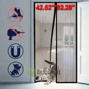 Magnetic Screen Door Mesh Hand-Free Net Mosquito Fly Insect Curtain 42x82"
