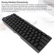 New Wireless Keyboard RGB Backlit 61 Keys Rechargeable 2.4G Gaming Keyboard