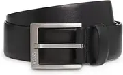 [BOSS] Mens Erron Sz35 Italian-leather belt with silver-toned buckle