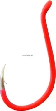 Gamakatsu Octopus Hook #4 Needle Point Ringed Eye Fluorescent Red 7/Pk 02608-FR