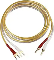 Silver Plated Speaker Cable Y-Type Plug Banana Plug Speaker Cable(1pcs-Banana to Y,3.5m)