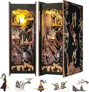 [CUTEBEE] Book Nook Kit - DIY Dollhouse Booknook Miniature House 3D Wooden Puzzle for Adults and Teens Tiny House The Legend of Wukong DIY Craft Model Building Kits for Gift