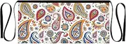 [miaozhen] Waitress Apron With Pockets Apron Server Boho Paisley Coloful Apron Short 12 inches Serving Aprons For Women Men Waterproof, Boho Paisley Coloful