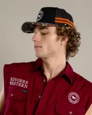 [Ringers Western] Ringers Western Men's Walkabout Warrior Trucker Cap in Black One Size Black