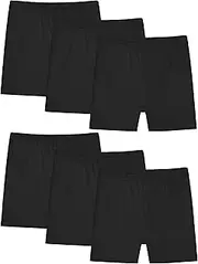 [Ruisita] Toddler Girls Biker Shorts Under Dress Safety Dance Cartwheel Shorts for Kids, Black, 8-10 Years
