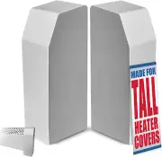 2 Pack TALL End Caps for Oversized Baseboard Heater Covers 9" Tall Plastic Left