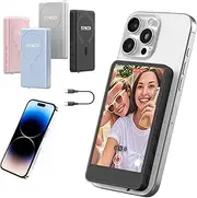 SYNCO M4 Magnetic Vlog Monitor Screen, 4" 400cd/m² HD with 3-Level Brightness, 50m BT 5.4 Wireless, 40ms Low Latency, Rear Cam Selfie Kit for iPhone/Android, P2P Direct, 3H Battery & Type-C