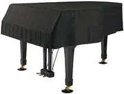 Alps Grand Piano Cover, Flame Retardant Association Certified, G-KM for Yamaha C3, Made in Japan, Black Moire Pattern