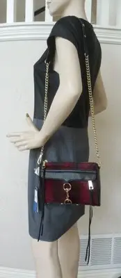 NWT Rebecca Minkoff Mini Mac handbag purse in crimson Retail $245
