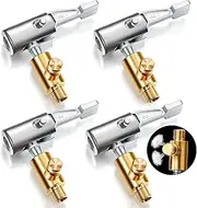 Frienda 4 Pack Tire Air Chuck Inflator Hose Adapter Locking Air Chuck Mini Air Chuck Quick Connect Portable Tire Inflator Air Chuck Hose Repair End with Barb Connector for Car Bike Pump Hose Repair