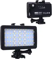 Underwater Lights Dive Light, 130ft Waterproof LED Video Light RGB Fill Light, 5000 to 6000K Dimmable, for DSLR Action Cameras