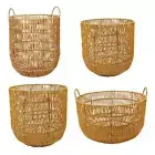 Woven Basket Toys Bin with Handle Multipurpose Laundry Basket Bins for Nursery