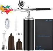 Upgraded Airbrush Kit with Air Compressor, Portable Cordless Auto Airbrush Gun