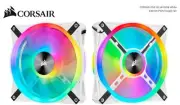 Corsair QL140 RGB White ICUE 140mm RGB LED PWM Fan 26dBA 50.2 CFM Single Pack