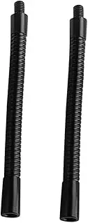ifundom 2pcs Microphone Stand Microphone Extension Microphone Tubes Mic Extension Mic Stand Extension Microphone Rod Extension Tube Mic Stand Extension Hose Black Alloy