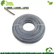 2.4mm x 100M Steel Wire String Trimmer Line Brushcutter Whipper Snipper Cord AU