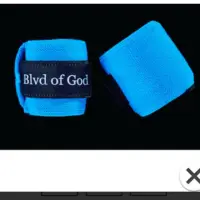 在飛比找蝦皮購物優惠-Blvdofgod藍色護腕。健身護具