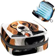 Period Bag,Sanitary Napkin Storage Bag,Dog Beagle Cartoon Dog,Tampon Bag for Purse