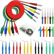 Folpus 31 Pieces Automotive Test Wires Set Multifunctional Accessories Professional Banana Plug to Copper Alligator Clip