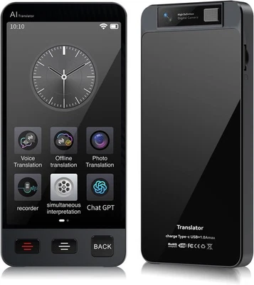 Offline Language Translator Device M80 ChatGPT Instant AI Translator No WiFi Nee