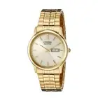 NEW CITIZEN men's eco-drive flexible band watch in gold BM8452-99P