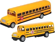 Toddmomy 2Pcs School Bus Pull Back Simulation Buses for Fun and Imaginative Play for Boys and Engaging Educational